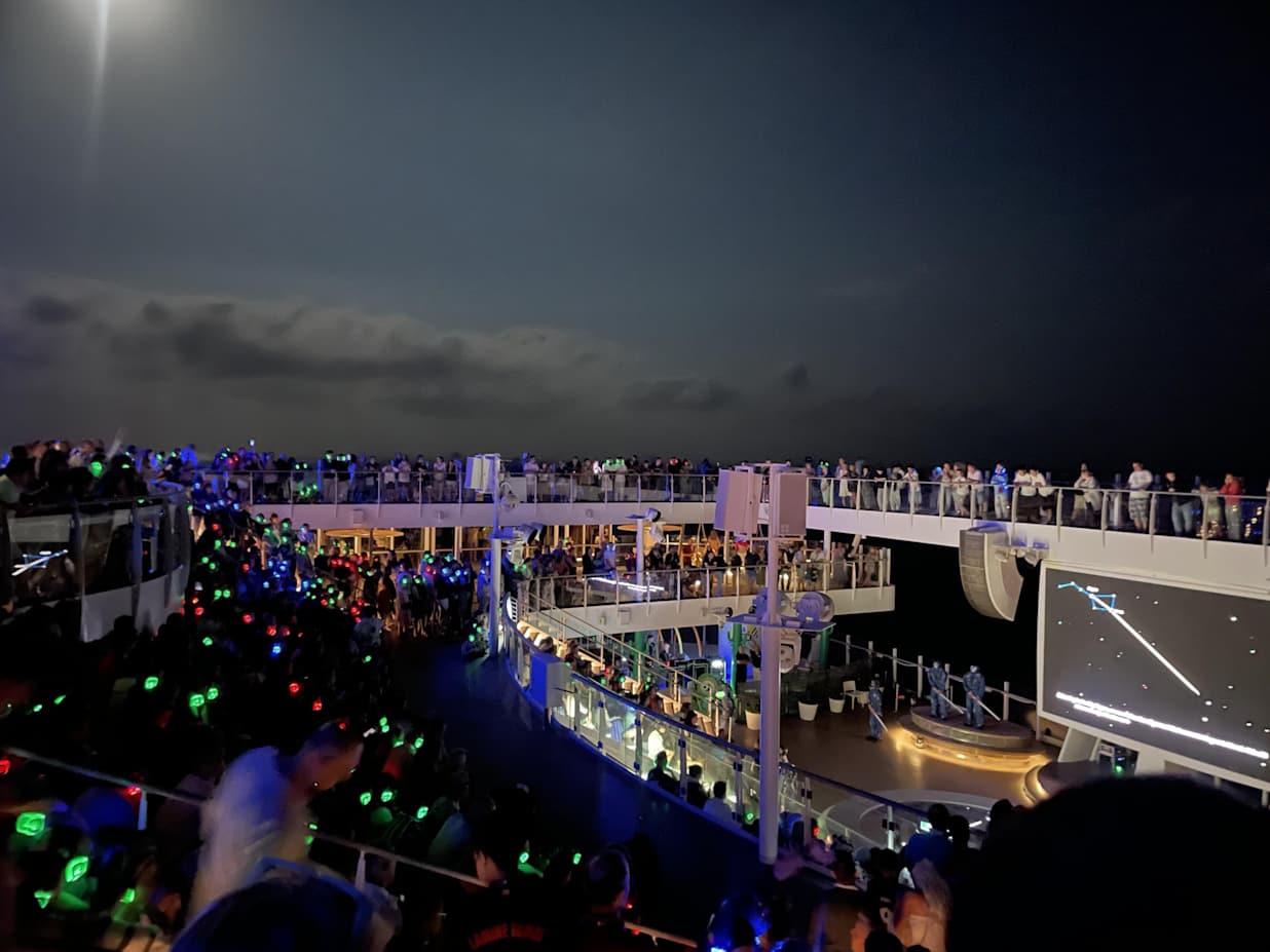 Entertainment at night on Costa Smeralda